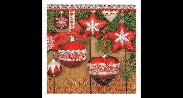 Kerstbal servetten 20 stuks
