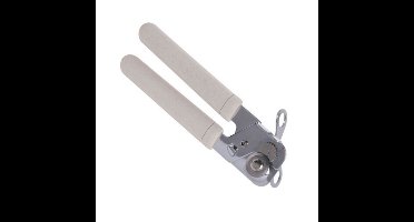 Keukengerei blikopener - Excellent - RVS en kunststof - taupe - 20 cm