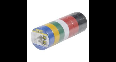 Kinzo gekleurde rollen isolatie tape - 16x - 18 mm x 5 meter