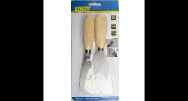 Kinzo Plamuurmessen - 2 stuks - 3 cm / 7,4 cm - schildersmes set