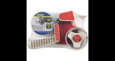 Kinzo Tape dispenser met 2 rollen tape - handig afrollen