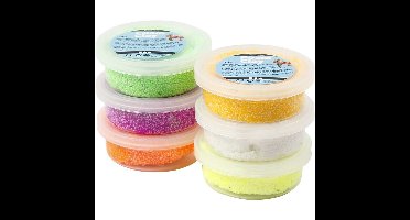 Knutsel Foam Clay klei - 6x potjes - multi kleuren - 14 gr - boetseer