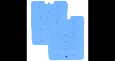 Koelelement Ice Pack - 2x - blauw - plat - 900 gram - 32 x 25 x 1 cm