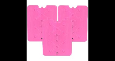 Koelelement Ice Pack - 3x - roze - plat - 900 gram - 32 x 25 x 1 cm