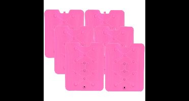 Koelelement Ice Pack - 6x - roze - plat - 900 gram - 32 x 25 x 1 cm