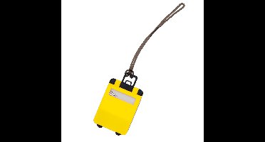 Kofferlabel - 9,5 cm - Reiskoffer labels - geel - beschrijfbaar