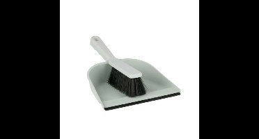Lifetime Clean Stoffer en blik - kunststof - 32x23 cm - rubber rand