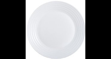 Luminarc Gebaksbordjes - 6x - wit - glas - 19 cm - Kleine bordjes
