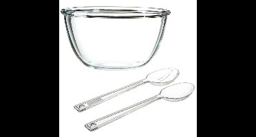 Luminarc Slakom/schaal met kunststof slacouvert - Glas - D24 cm