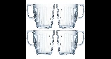 Luminarc Theeglazen Leeds - 36x - bewerkt glas - 8x9 cm - 250 ml
