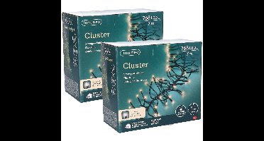 Lumineo Clusterverlichting - 2x - warm wit - 768 leds - 700 cm