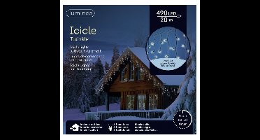 Lumineo Ijspegelverlichting - helder wit - 20 meter - 490 led