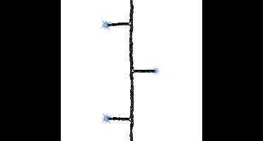 Lumineo Kerstverlichting - twinkle - met timer blauw - buiten - 180 lampjes