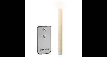 Lumineo Led dinerkaarsen - 4x - creme wit - 24 cm - afstandsbediening
