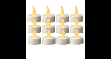 Lumineo LED kaarsjes theelichtjes - 12x stuks - wit