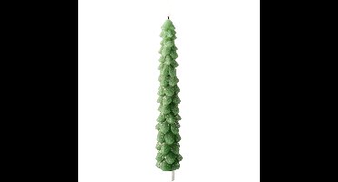 Lumineo LED kerstboom dinerkaars - groen - 29 cm - batterijen - timer