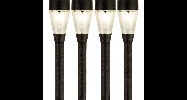 Lumineo prikspot Jive - 4x - solar tuinverlichting - zwart - 32 cm