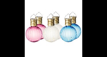 Lumineo - Solar Led tuinlampjes set van 15x stuks in 3 kleuren 11 cm