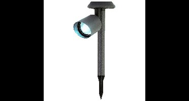 Lumineo Solar prikspot/tuinspot - metaal - zwart - H26 cm