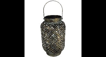 Luna Cross lantaarn/windlicht van metaal 30 cm