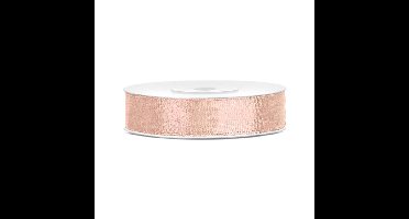 Luxe sierlint/cadeaulint - oud roze - 12 mm x 25 meter - satijn