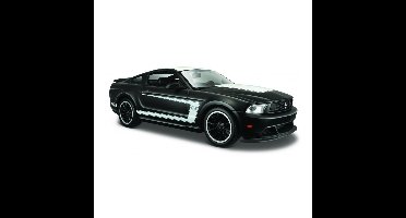 Maisto Modelauto Ford Mustang - Boss 302 2012 - matzwart - 20cm - 1:24
