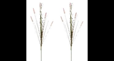 Mica Decorations - 2x - Rietgras kunstplant losse steel - groen - 84cm