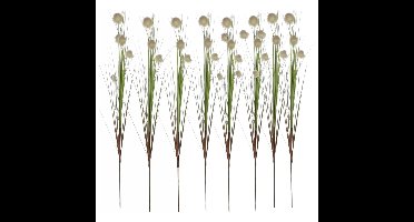 Mica Decorations - 8x - Rietgras kunstplant losse steel - groen - 84cm