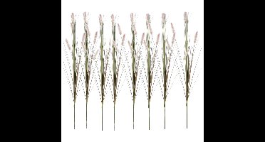Mica Decorations - 8x - Rietgras kunstplant losse steel - groen - 84cm