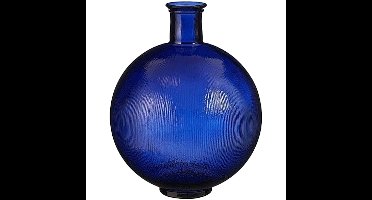 Mica Decorations bol vaas - Firenza - donker blauw - recycled glas