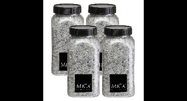Mica Decorations decoratie granulaat - 4x - glas - 650 ml