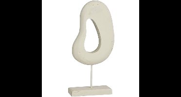Mica Decorations decoratie kunstwerk - ornament - mango hout - wit