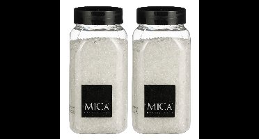 Mica Decorations decoratie steentjes - 2x - glas - 650 ml