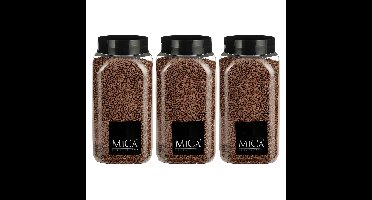 Mica Decorations decoratie stenen - 3x - 650ml - koper