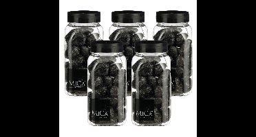 Mica Decorations decoratie stenen - 5x - 650ml - antraciet