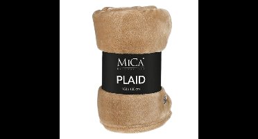 Mica decorations - Fleece deken - lichtbruin - 130 x 180 cm