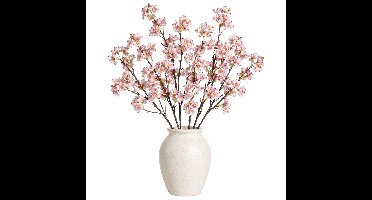 Mica Decorations Kunstbloem Bloesem Floral - 4x - H106 cm - lichtroze