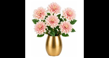 Mica Decorations Kunstbloem Dahlia Floristic - 6x - H75 cm - roze