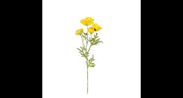 Mica Decorations Kunstbloem Klaproos Poppy - H62 cm - geel