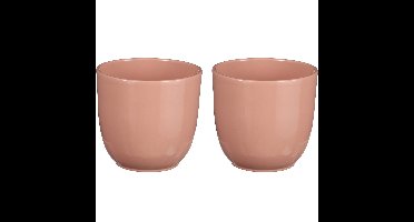 Mica Decorations Plantenpot - 2x - lichtroze - keramiek - 19.5x18.5cm