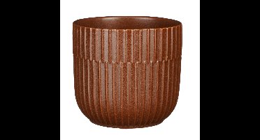 Mica Decorations Plantenpot - keramiek - bruin - D12.5xH11 cm