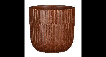 Mica Decorations Plantenpot - keramiek - bruin - D17,5xH16 cm
