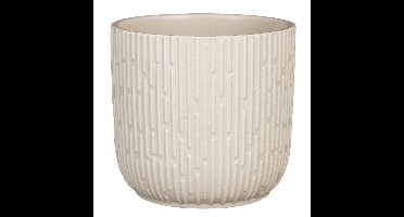 Mica Decorations Plantenpot - keramiek - mat wit - D17,5/H16cm