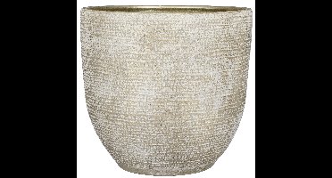 Mica Decorations Plantenpot - terracotta - champagne - D39/H36 cm