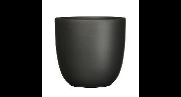 Mica Decorations Plantenpot Tusca - Zwart - keramiek - mat - 14.5x14cm