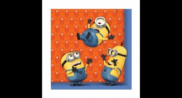 Minions thema feest servetten 33 x 33 cm papier - 40x - Kinderfeestje