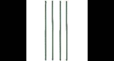 Nature Plantenstok - 12x - donkergroen - geplastificeerd metaal - 90 cm