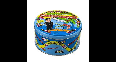 Noodrantsoen snoeptrommel/koektrommel - grappige tekst - 14 x 7 cm