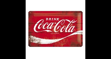 Nostalgic Art wandbord/muurplaatje - metaal - Coca Cola - 20 x 30 cm
