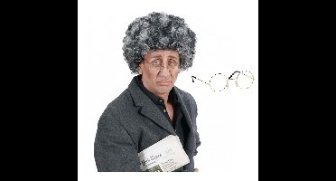 Opa Abraham carnaval verkleed set pruik en brilletje